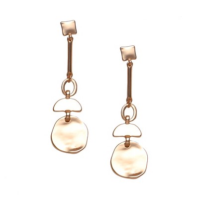 SOHI Women's Dented Relic Drop Earrings