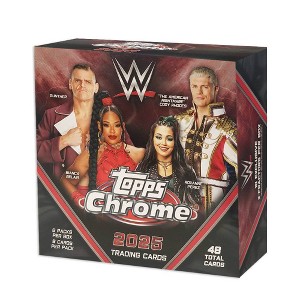 2025 Topps WWE Chrome Wrestling Trading Card Mega Box - 1 of 3
