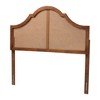 Baxton Studio Camila Classic and Traditional Ash Walnut Finished Wood Queen Size Headboard with Rattan - 2 of 4