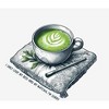 Matcha Teacup I Only Love My Bed and Matcha Women's Crew Neck Crop Top - 2 of 3