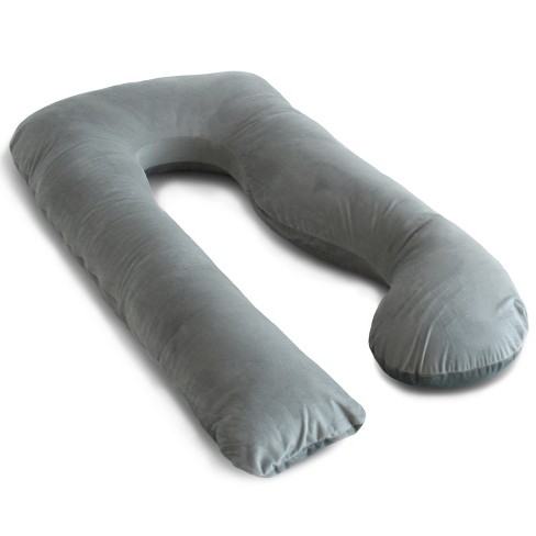 Pharmedoc Pregnancy Pillow, U-shape Full Body Maternity Pillow - Grey  Velvet Cover : Target