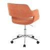 TiramisuBest Contemporary Orange Fabric Task Chair: Adjustable, Cushioned, 5 - Star Base - 3 of 4
