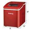 Costway Portable Ice Maker Machine Countertop 26Lbs/24H Self-cleaning w/ Scoop Silver\Green - 3 of 4