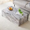 Rectangle Wood Coffee Table Block Central Table MDF Tea Table-Cuddlewood - 2 of 4