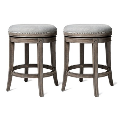 Maven Lane Alexander Rotating Backless Kitchen Stool, Set of 2