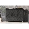 NicBex Rolling Kitchen Island Cart with Cabinet and Drop Leaf,Kitchen Island on Wheels with Towel Rack and Metal Handle,Island Table for Kitchen,Black - 2 of 4