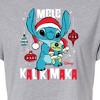 Women's - Lilo and Stitch - Mele Kalikimaka Cropped Graphic T-Shirt - 2 of 4