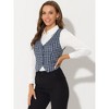 Allegra K Women's Steampunk Dressy Sleeveless Versatile Racerback Suit Vests - 3 of 4