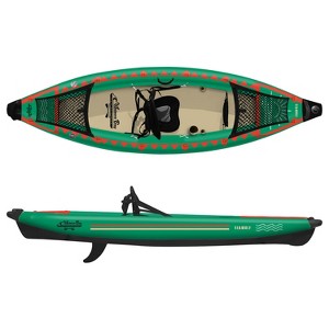 Waimea Bay Seawolf 9.5' 1-Seater Rigid Inflatable Kayak - Durable Fishing Kayak With 700lb Capacity, PVC Double Drop Stitch, Fits In Backpack - 1 of 4