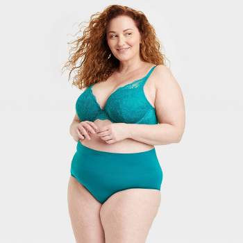 Agnes Orinda Women's Plus Size Underwire Lace Push-up Adjustable Straps Bra  And Panty Set Blue 44e : Target