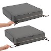 25" x 25" x 5" Montlake Patio Cushion Slip Cover Light Charcoal Gray: FadeSafe, Zippered - Classic Accessories - 4 of 4