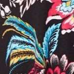 black multi floral print