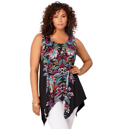 Roaman's Women's Plus Size V-Neck Cami Top