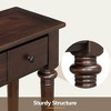Retro Console Table with 4 Drawers and Open Shelf, perfect for Entryways, Living Rooms, and Hallways - 4 of 4