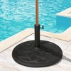 Outsunny 22" 42 lbs Round Resin Umbrella Base Stand Market Parasol Holder with Beautiful Decorative Pattern & Easy Setup, Bronze - 2 of 4