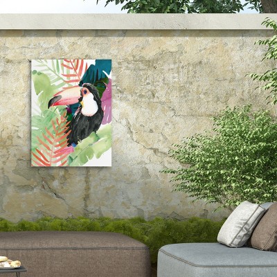 Jennifer Paxton Parker Tropical Toucan Outdoor Canvas Print 14x19