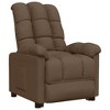 vidaXL Recliner Brown Fabric - 2 of 4