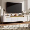74.8" TV Stand with 4 Drawers, Sideboard Cabinet with 2 Spacious Cabinets and Five Metal Legs for Living Room - 2 of 4