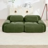 Corduroy 2-Seat Modular Sofa with Curved Armrests, Anti-Slip Base, High-Resilience Sponge, No Assembly Required - 3 of 4
