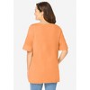 Woman Within Plus Size Perfect Cuffed Elbow-Sleeve Boat-Neck Tee - 3 of 4