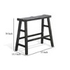 Royal Hampton 33" Wide Bar Height Bench | Trestle Legs with Footrests | Mahogany Wood - 3 of 4