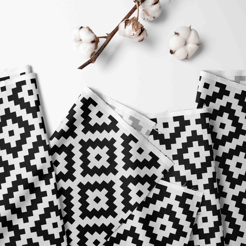 Bacati - Love Black/white 3 Layer Crib Skirt, 2 of 7