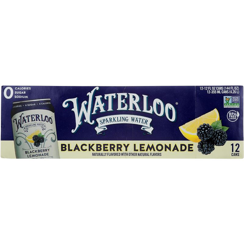 Waterloo Blackberry Lemonade Sparkling Water - Case of 2 - 12pk/ 12 fl oz, 1 of 2