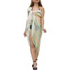 LA LEELA Women's Beachwear Summer Beach Wrap Bikini Wraps Sarong Swimwear Swim Cover Up Skirt Swimsuit Pareo Coverups for Women One Size Multi,Stripe - 3 of 4
