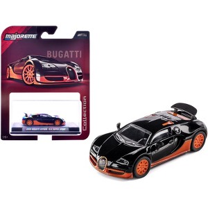 2005 Bugatti Veyron 16.4 Super Sport Black with Orange Accents "Collection" Series 1/64 Diecast Model Car by Majorette - 1 of 4