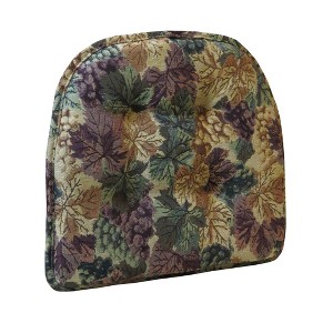 Gripper 15" x 16" Non-Slip Tufted Chair Cushions Multi Set of 2 - Cabernet - 1 of 4