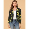 INSPIRE CHIC Women's Notched Lapel Open Front Business Casual Blazer - 2 of 4