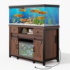 59'' Heavy Duty Aquarium Stand with Power Outlet & Sliding Barn Doors, Metal & Wood Fish Tank Stand for 75-120 Gallon-3irtyhousy - 3 of 4