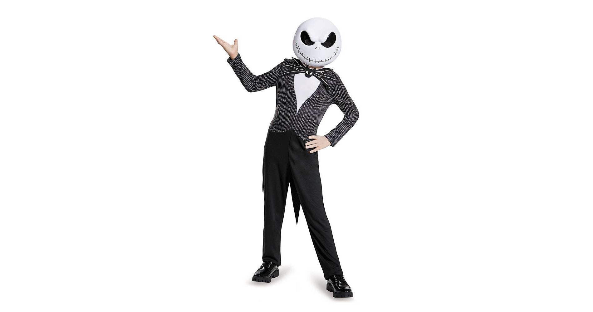 Kids' Disney the Nightmare Before Christmas Jack Skellington Classic Halloween Costume Jumpsuit