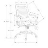 Monarch Specialties Office Chair Adjustable Height Swivel Ergonomic Armrests Computer Desk Work Metal Mesh Black Contemporary Modern - 3 of 4
