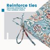 ARTPLAN Outdoor Chair Cushions for Patio Furniture, Waterproof Outdoor Cushions, Round Corner Patio Chair Cushions Set of 4 with Ties,16"x18.5"x3" - 4 of 4