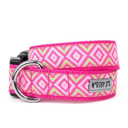 The Worthy Dog Graphic Diamond Dog Collar - Pink - Xs : Target