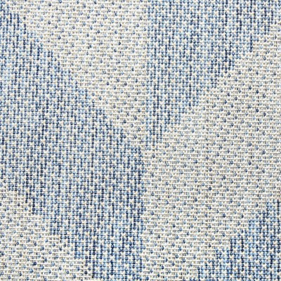 Modern Chic Blue/Grey Geometric Indoor/Outdoor Runner Rug