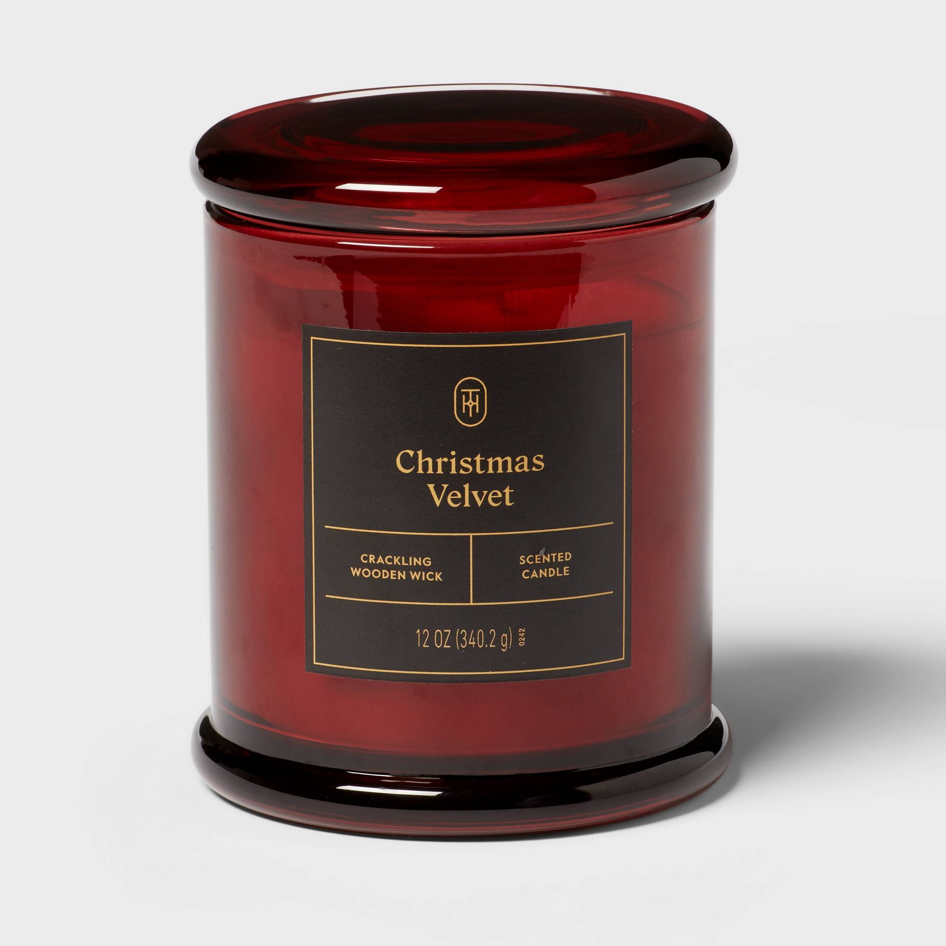 Wooden Wick Velvet Christmas Jar Candle 12oz - Threshold™