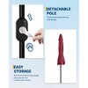 9ft Patio Umbrella, Crank & Tilt, 8-Rib, Water-Resistant Table Umbrella, UV Protection, Adjustable for Garden, Claret - 2 of 4