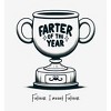 Father's Day Farter Of The Year Trophy Adult Long Sleeve Hooded Sweatshirt - 2 of 3