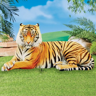 Realistic Metal Tiger Garden Stake for Outdoor Decor