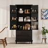 70" Kitchen Pantry Cabinet with Adjustable Shelves, 3 Drawers & 6 Door Storage, Classic Style for Dining Room Kitchen-3irtyhousy - 3 of 4