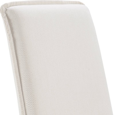 Ivory Linen Upholstered High Back Parsons Side Chair Set