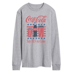 Men's - Coca-cola - Say Yes To Coke- Men's Long Sleeve Graphic T-shirt Long Sleeve Graphic T-Shirt - 1 of 3