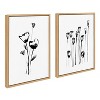 Kate & Laurel All Things Decor 18"x24" (Set of 2) Sylvie Wildflowers and Seed Pods by Teju Reval Framed Wall Canvas Set Natural - 2 of 4