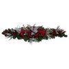 Northlight 52" Houndstooth Bows and Berries Artificial Christmas Swag, Unlit - 4 of 4