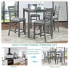 Mshliw 5-Piece Counter Height Dining Table Set with Square Wooden Table and 4 Upholstered Chairs, Small Space Dining Set for Kitchen and Dining Room - 4 of 4