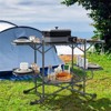 SEVOBAL Outdoor Grills, Griddles and Smokers Camp Kitchen Table, Foldable Outdoor Cooking Station for Camping and Picnics, Black, 75.03"*19.23"*6.24" - 4 of 4