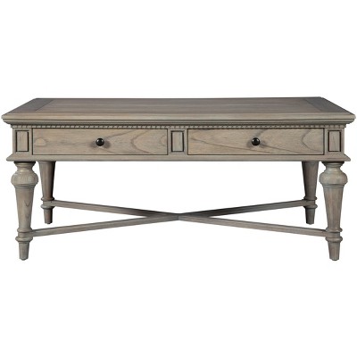 Traditional Black and Gray Rectangular Coffee Table with Storage