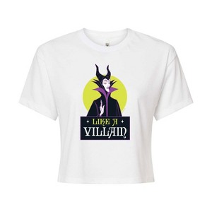 Women's - Disney Villains - Like a Villian Cropped Graphic T-Shirt - 1 of 4